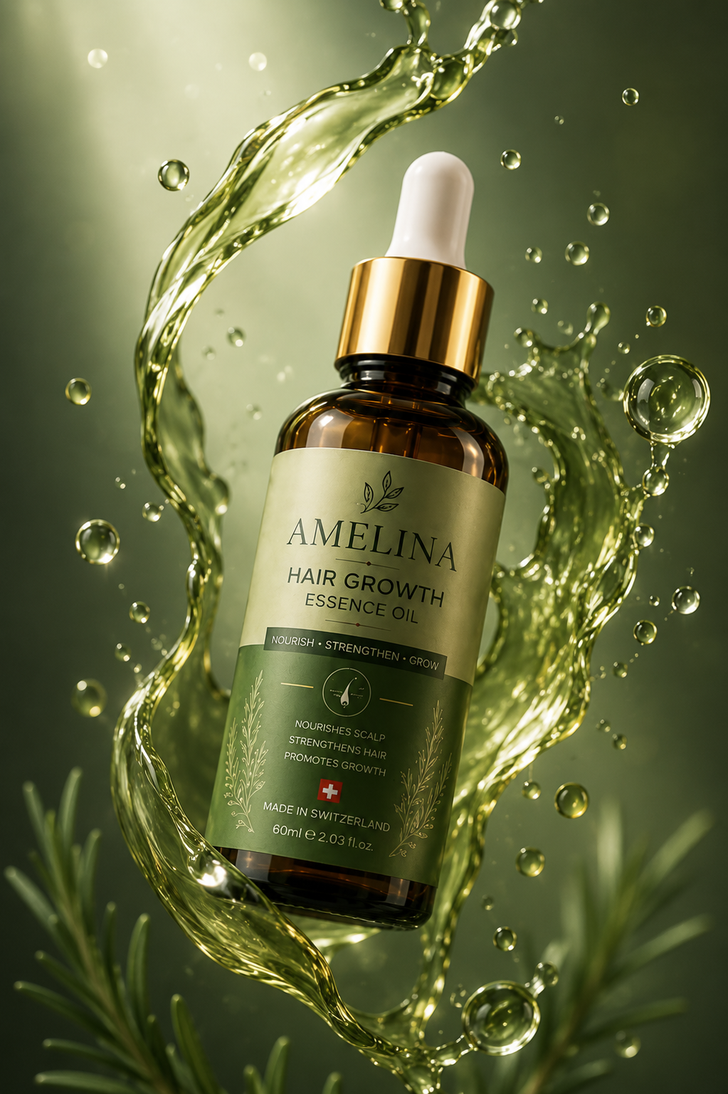 AMELINA Hair Growth Essence Oil with rosemary and coconut