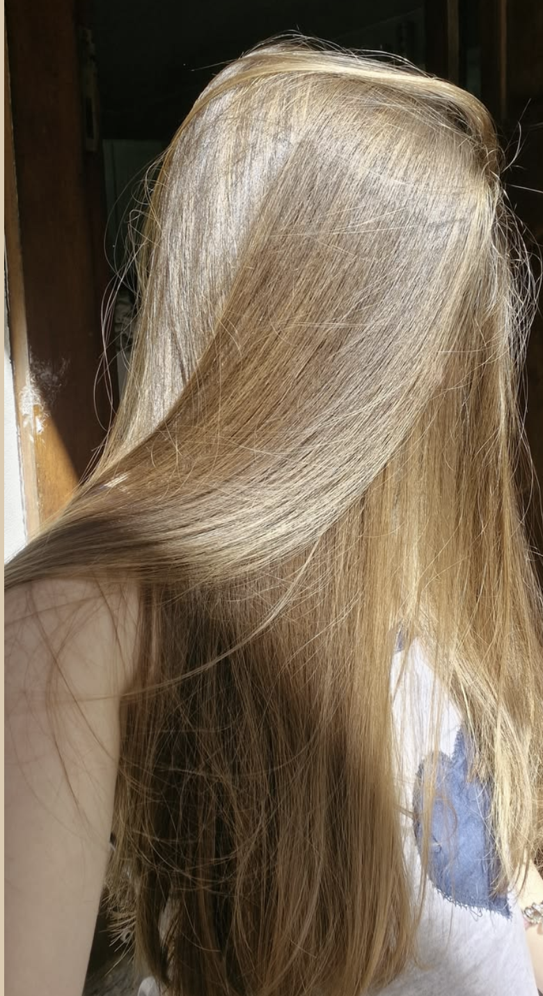 Hair after AMELINA — glossy and full